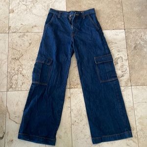 BRANDY MELVILLE size S denim wide leg carpenter pant